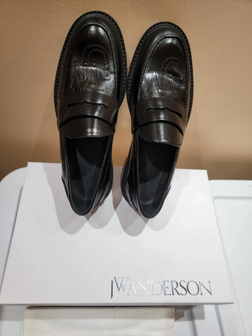 JW Anderson Leather Logo Loafers, Size Women's 9 USA/Men's 7 USA/40 IT, NIB